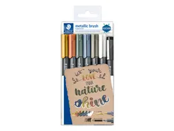 Brushpen Staedtler 8321 metallic etui à 7 kleuren