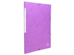 Elastomappen A4 glanskarton 3 kleppen monobloc Paars