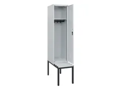locker met bank,HxBxD 1950x400x815mm,1vak,vak B 400mm,cilinderslot