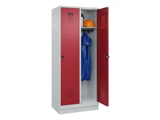 locker,HxBxD 1950x800x500mm,2vak,vak B 400mm,draaigrendel,sokkel - 1