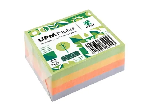 UPM notes 75x75 assorti spring mix blok 400 vel