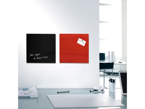 glasmagneetbord Sigel Artverum 30x30x1.5cm zwart
