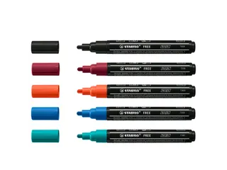 Acrylmarker STABILO Free Acrylic T300 Urban assorti 2-3mm - 3