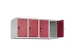 opzetkast,v. locker,4vak.,vak B 300mm,HxBxD 500x1200x500mm,vleugeldeur