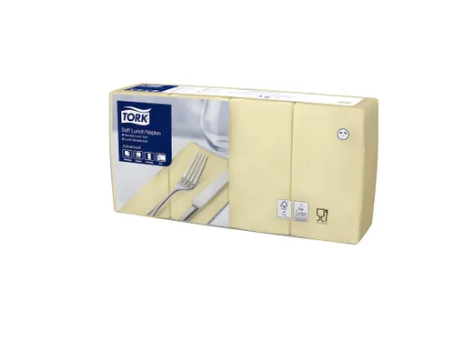 Tork 477882 Soft Lunchservet Advanced Champagne 33x33cm 1/8 vouw