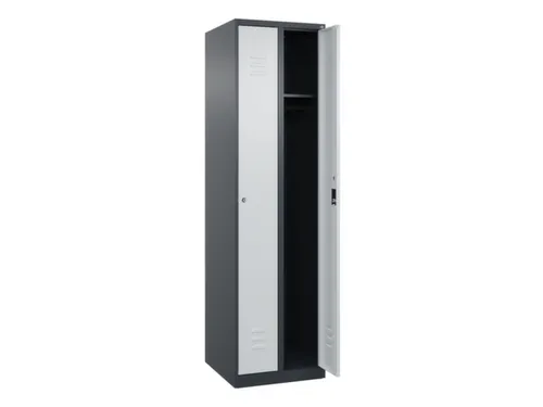 locker,HxBxD 1850x500x500mm,2vak,vak B 250mm,cil.-slot,staand op vloer