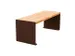 Banc d'extérieur L1200mm 3 lattes chêne clair/RAL8017