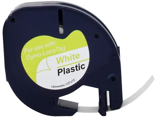 Neutral S0721660 Labeltape Letratag 91221 12mmx4m zwart op wit