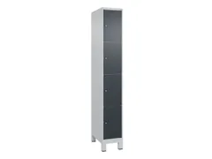 lockerkast,HxBxD 1950x300x500mm,1x4vakken,vak B 300mm,cil.-slot,voeten