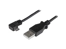 1m Micro-USB oplaad en sync kabel M/M haaks naar rechts