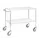 Tafelwagen,Draagverm. 150Kg,2Xstaalplaat,Staaletage,Zilverkleurig