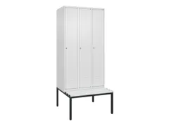 Armoire vestiaire avec banc HxlxP 2120x900x815mm 3compart.