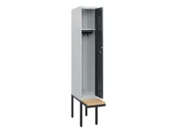 locker met bank,HxBxD 1950x300x815mm,1vak,vak B 300mm,cilinderslot