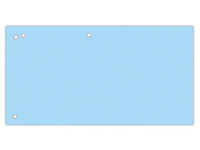 Verdeelstroken karton 1/3A4 240x105mm blauw 100 stuks