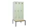 locker met bank,voor scheiding van kleding,HxBxD 2120x900x815mm,3vak