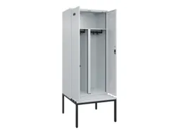 PBM-locker met bank,HxBxD 2120x800x815mm,2vak,vak B 400mm