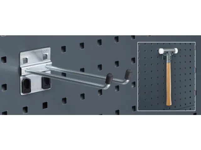 dubbele haak,v. perfoplaat,L 50mm