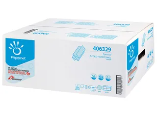Handdoek Z-vouw 412009 2-laags 200 vel P20 wit - 2