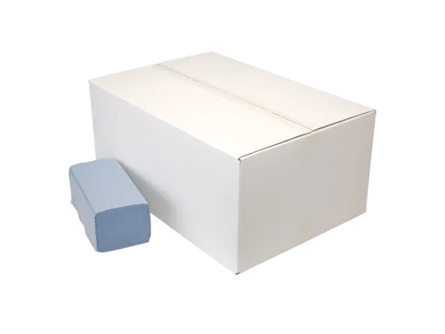 Handdoekpapier 50785 Z-vouw REC blauw 1-Laags 23x25cm 5000 Stuks