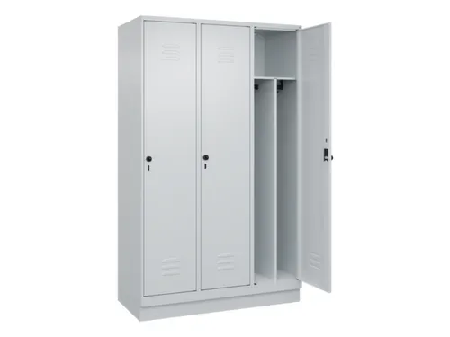 locker voor scheiding van kleding,HxBxD 1950x1200x500mm,3vak
