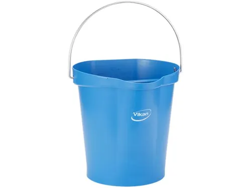 Vikan 56943 emmer 12 Liter met schenktuit Metaaldetecteerbaar Blauw