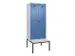 locker met bank,voor scheiding van kleding,HxBxD 2120x800x815mm,2vak