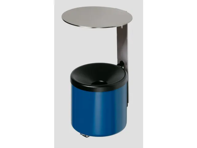 Wandasbak 2.4 liter HxØ 310x155mm Ral5010 Blauw Overkapping Rvs