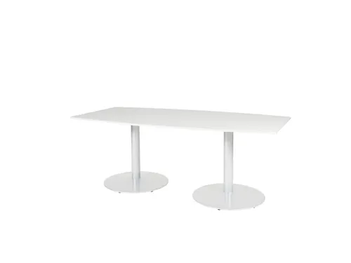 Linesto Vergadertafel Vaste Hoogte 200x100 Ton Grijs 25mm Wit