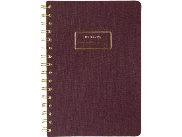 Notitieboek Èccolo spiraal Burgundy lijn ca.15x20 cm 80gr. 200 pag.