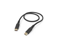 Oplaadkabel Flexible, USB-C - USB-C, 1,5 m, silicone, zwart