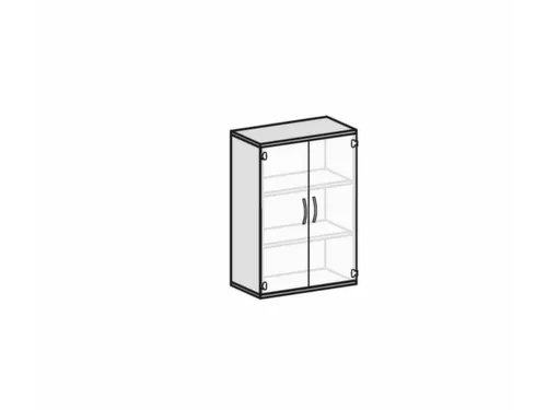 Draaideurkast Hxbxd 1150x800x430mm 3 Oh Glasdeuren Decor Lichtgrijs