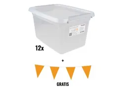 Actie Wk 2026 Nl 12 Opbergdozen 15l + gratis vlaggenlijn oranje