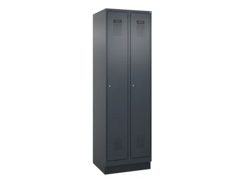 locker,HxBxD 1950x600x500mm,2vak,vak B 300mm,cil.-slot,sokkel
