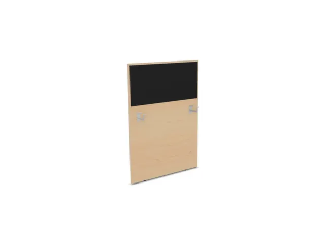 baliepaneel,v. bureau,aanbouw links,B 800mm,NE-esdoorn,BN8033-zwart