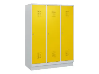 schoollocker,HxBxD 1630x1200x500mm,3vak,vak B 400mm,cil.-slot,sokkel - 2