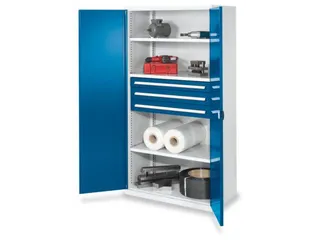 Materiaalkast Dubbelwandige Deur 1950x1000x600mm 3legborden 3laden - 1