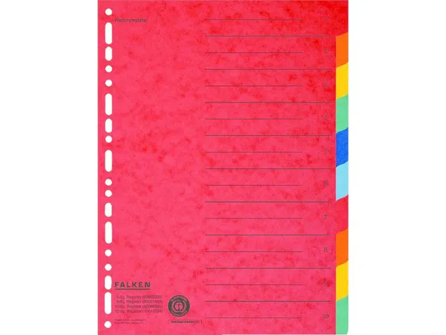 Tabblad recycled karton A4+ 10tabs