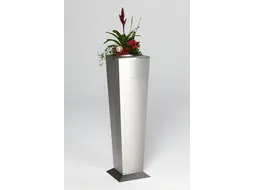 Staande asbak van RVS,HxBxD 1100x310x310mm,RVS,inzet v. planten