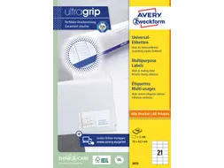 Etiket Avery Zweckform 3652 70x42.3mm wit 2100stuks