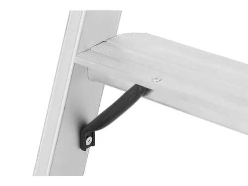 trapladder,eenzijdig,7treden,stand H 1,58m,balk L 2,38m,aluminium