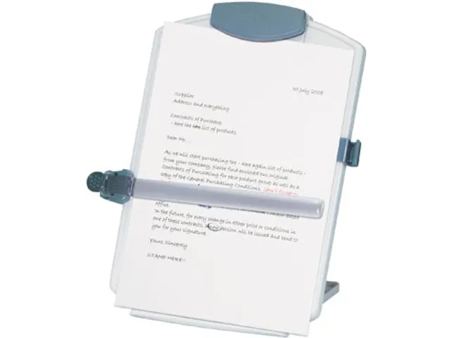 Desktop Easel-Documentenhouder A4 Met Clip Lichtgrijs