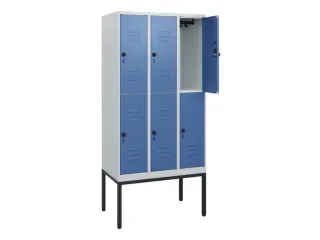 dubbeldekse locker,HxBxD 1950x900x500mm,3x2vak.,vak B 300mm - 2