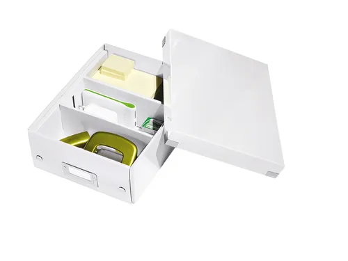 Sorteerbox WOW Click & Store 220x100x282mm wit 84% gerecycled karton