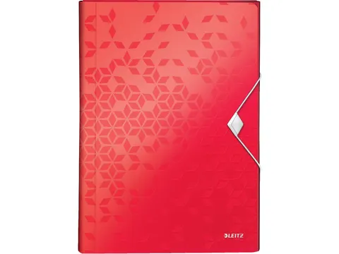 WOW projectmap A4, 6 vakken, rood