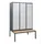 locker met bank,HxBxD 1950x1200x815mm,3vak,vak B 400mm,cil.-slot