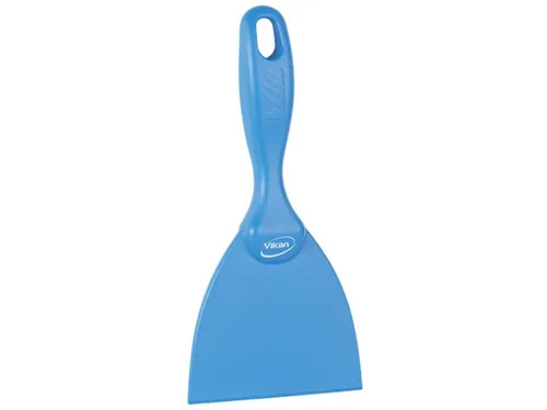 Vikan 40633 Hygiene Handschraper Recht 102mm Metaaldetecteerbaar Blauw