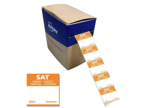 Etiket Avery HACCP zaterdag oranje 40x56mm 500 stuks