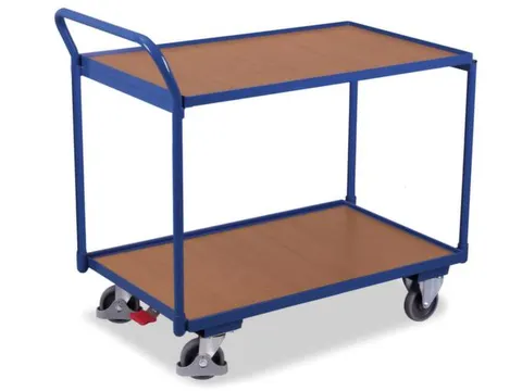 Tafelwagen 250kg 1000x600mm 2 Etages Staande Beugel Houten Plaat