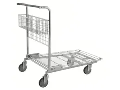 Chariot avec barre de poussée,force 200kg,plateau Lxl 850x600mm