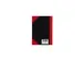 Cahier de notes Bantex noir/rouge A6 ligné 70g 96 feuilles